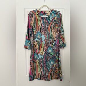Tommy Hilfiger Multicolor Paisley Long Sleeve Dress